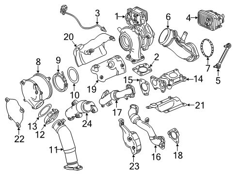 2017 Chevy Silverado 2500 HD Gasket, Turbo Diagram for 12677294