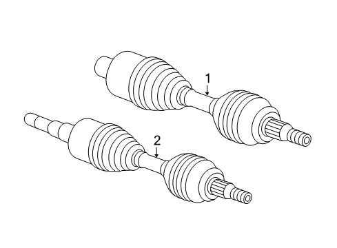 2023 GMC Acadia Drive Axles - Front Diagram