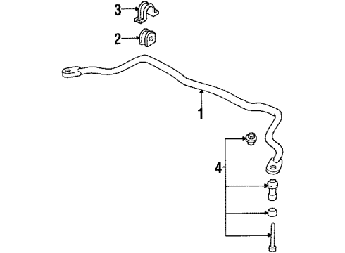 2002 Oldsmobile Intrigue Front Suspension, Control Arm, Stabilizer Bar Diagram 2 - Thumbnail