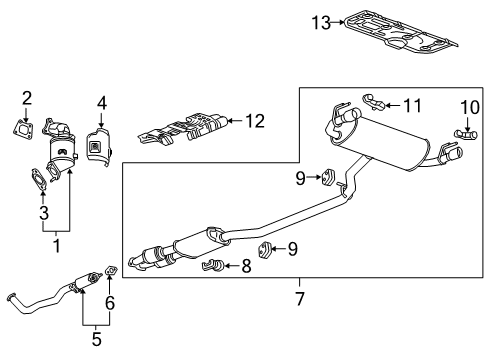 2020 Chevy Blazer MUFFLER ASM-EXH (W/ EXH AFTERTREATMENT) Diagram for 86822578