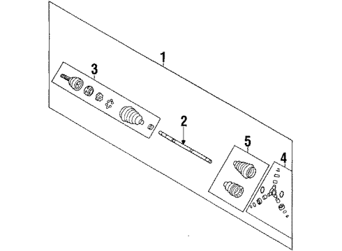 1987 Pontiac Bonneville Front Wheel Drive Shaft Kit Diagram for 26003284