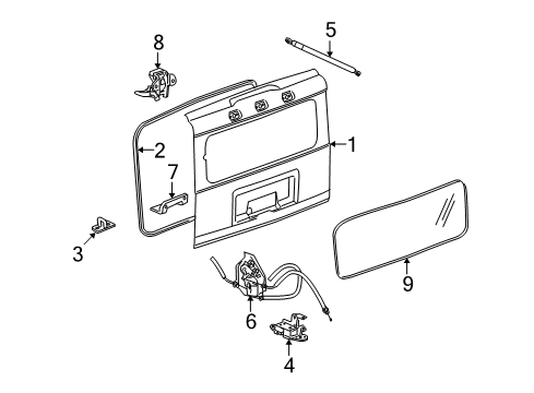 2008 Hummer H2 Lift Gate Diagram