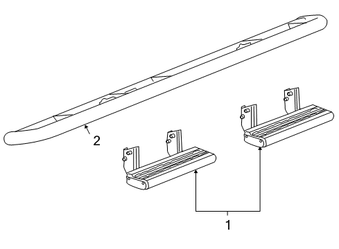 2008 Hummer H3 Running Board Diagram 2 - Thumbnail