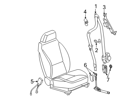 2008 Chevy Malibu Seat Belt Diagram 3 - Thumbnail