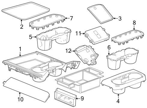 2024 Chevy Silverado 3500 HD Center Console Diagram 1 - Thumbnail