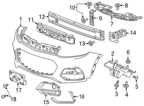 2020 Chevy Trax Front Bumper Diagram 2 - Thumbnail