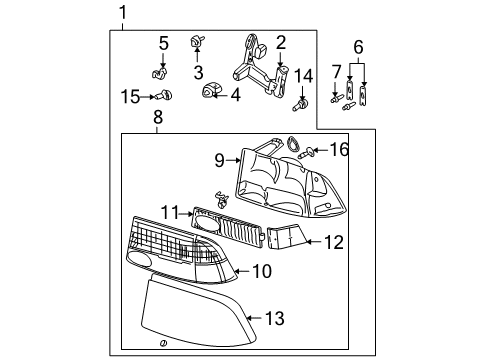 2003 GMC Sonoma Headlamps, Electrical Diagram 1 - Thumbnail