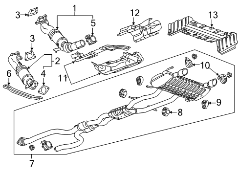 2017 Cadillac CTS Exhaust Components Diagram 3 - Thumbnail