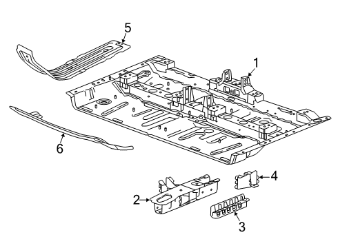 2022 Chevy Blazer Floor & Rails Diagram