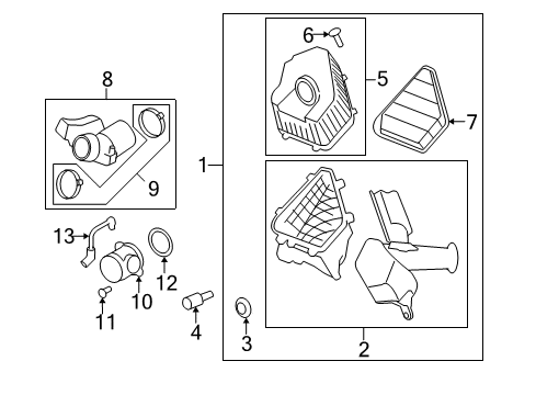 2009 Buick Enclave Seal, Mass Airflow Sensor (O Ring) Diagram for 25819288