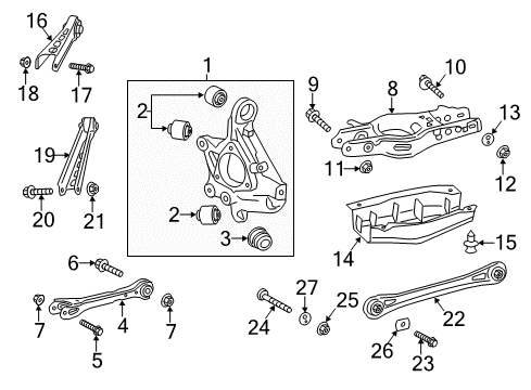 2018 Chevy Camaro Link Assembly, Rear Susp Lwr Trailing Diagram for 85004630