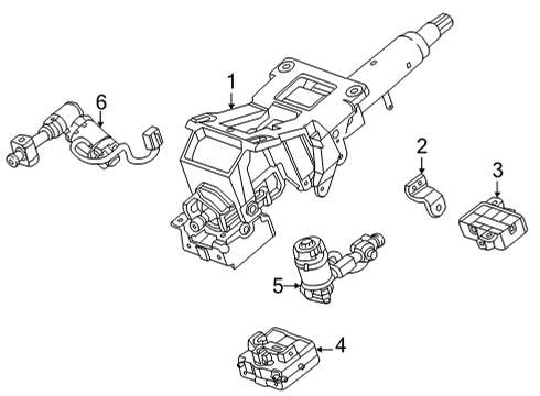 2023 Cadillac CT5 Steering Column Assembly Diagram