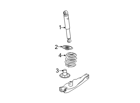 2008 Chevy Malibu Shocks & Components - Rear Diagram 1 - Thumbnail