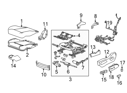 2016 Cadillac SRX Power Seats Diagram 2 - Thumbnail