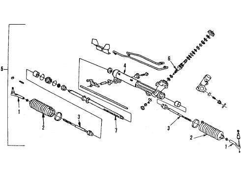 1984 Pontiac Phoenix P/S Pump & Hoses, Steering Gear & Linkage Diagram