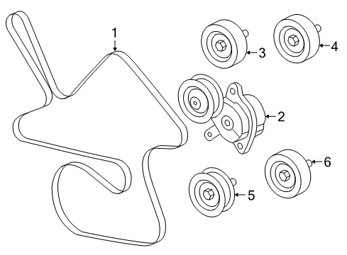 2007 Chevy Impala Belts & Pulleys, Maintenance Diagram 2 - Thumbnail