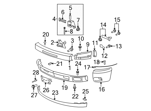 2009 Chevy Silverado 1500 Front Bumper Diagram 2 - Thumbnail