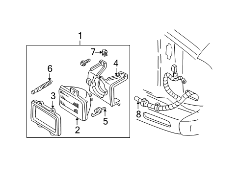 1995 GMC Sonoma Headlamps, Electrical Diagram 2 - Thumbnail