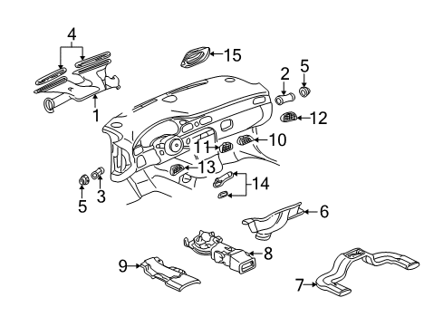 2001 Cadillac Seville Blower Assembly, Auxiliary Diagram for 25730129