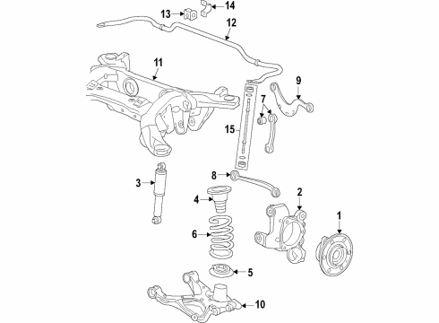 2021 Buick Enclave Absorber Assembly, Rear Shk (W/ Upr Mt) Diagram for 84557946