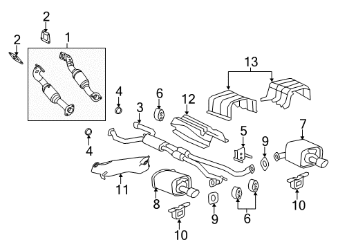 2013 Chevy Caprice Exhaust Components Diagram 1 - Thumbnail