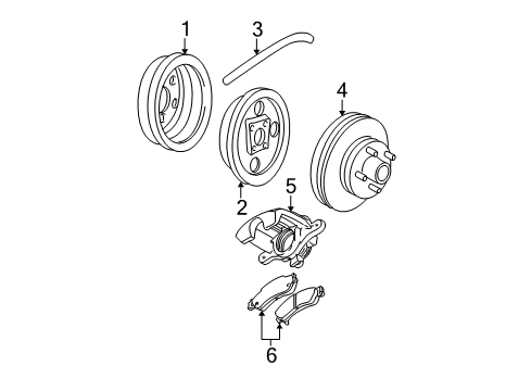 2003 GMC Sonoma Brake Components, Brakes Diagram