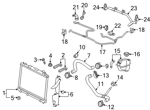 2013 Cadillac CTS Radiator Outlet Hose (Lower) Diagram for 25880390