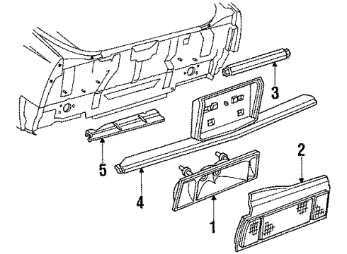 1984 Cadillac Cimarron Tail Lamps Diagram