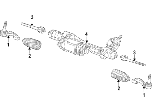 2021 Cadillac CT5 Gear Assembly, Elec Belt Drv Rack & Pinion Strg Diagram for 84940449