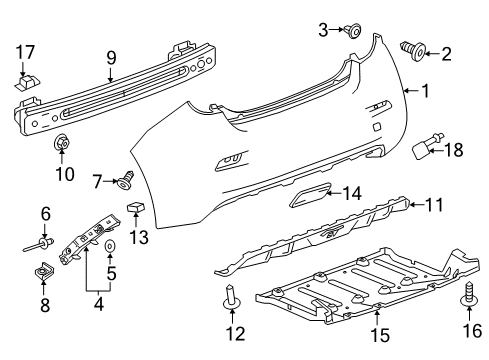 2014 Chevy Spark EV Rear Bumper Diagram