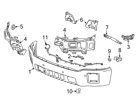 2014 GMC Sierra 1500 Parking Aid Diagram 3 - Thumbnail