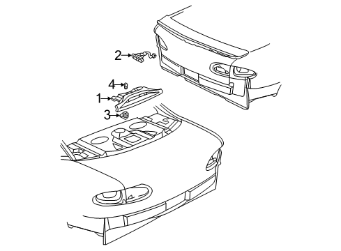 1997 Chevy Cavalier Lamp Assembly, High Mount Stop Diagram for 5978040