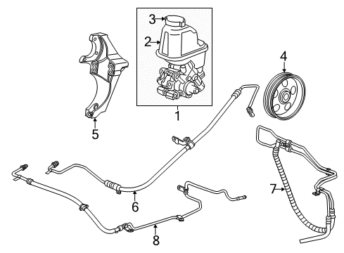 2014 Chevy Captiva Sport Pump,P/S Diagram for 13581202