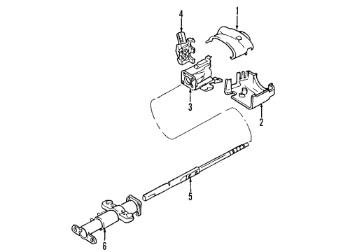 2006 Chevy SSR Steering Column, Steering Wheel & Trim, Housing & Components Diagram