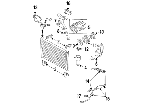 1998 Pontiac Grand Prix Tube Assembly, A/C Evaporator Diagram for 10404848