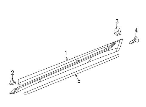 2014 Chevy Impala Weatherstrip Assembly, Front & Rear Side Door Lower Auxiliary Diagram for 23126299