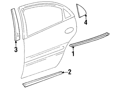 2003 Oldsmobile Aurora SEALING STRIP Diagram for 25732994