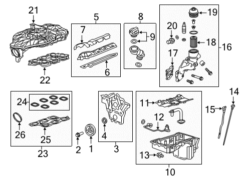 2016 Chevy Colorado Tube, Oil Level Indicator Diagram for 12650818