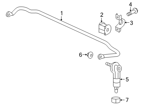 2016 GMC Terrain Stabilizer Bar & Components - Rear Diagram 1 - Thumbnail