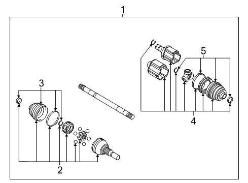 2013 Cadillac CTS Drive Axles - Front Diagram 2 - Thumbnail