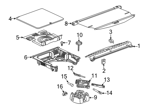 2021 Chevy Equinox Interior Trim - Rear Body Diagram