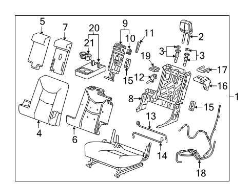 2017 Cadillac XT5 Strap, Rear Seat Back Latch *Maple Sugar Diagram for 84087217