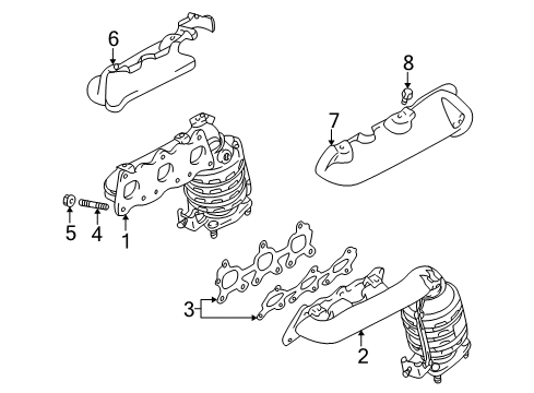 2001 Chevy Tracker Cover,Exhaust Manf Right (On Esn) Diagram for 91176145