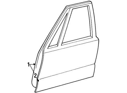 1997 Oldsmobile 88 Front Door, Body Diagram