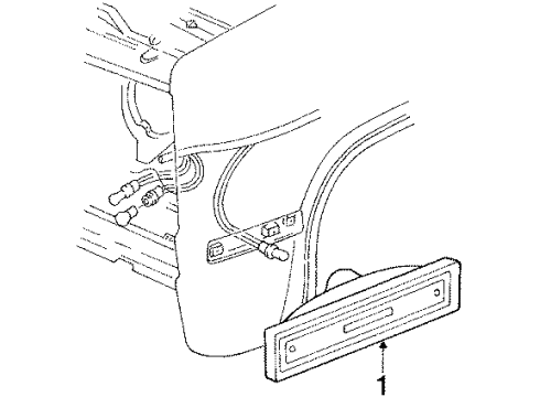 1991 Chevy V3500 Side Marker Lamps, Electrical Diagram