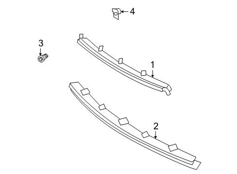 2002 Saturn L100 Fascia,Front Bumper Lower Diagram for 90584227