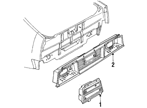 1987 Chevy Cavalier Lamp Assembly, Rear (Lh) Source: P Diagram for 919585