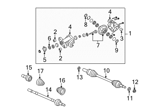 2009 Pontiac G8 Differential Assembly Diagram for 92223667