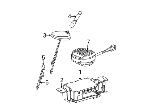 2007 Saturn Ion Cable Asm,Mobile Telephone Antenna Diagram for 22729339