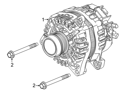 2020 Buick Encore GX Generator Assembly, . Diagram for 13526558